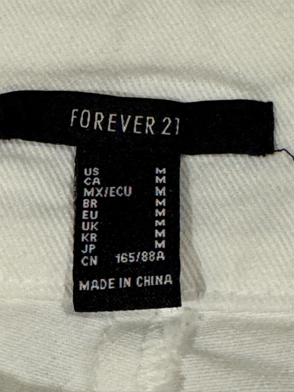Forever 21 White Wide-Leg Denim Jumpsuit with Front Zip and Back Cutout size Med - Picture 10 of 12